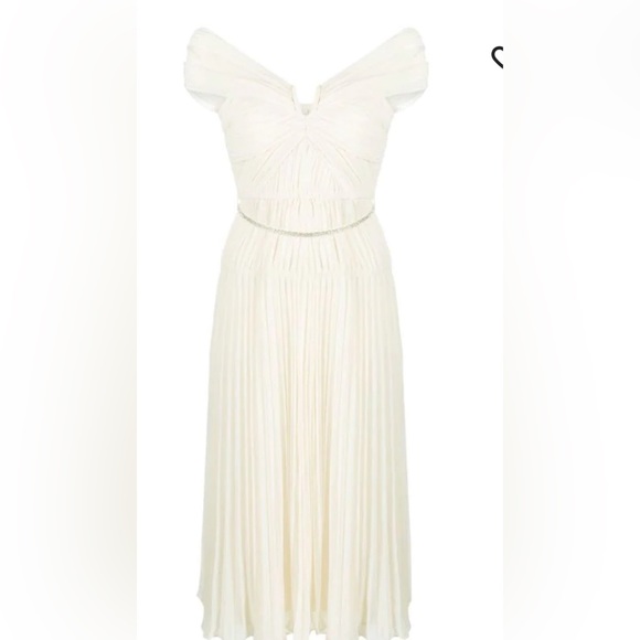 Self-Portrait Dresses & Skirts - Self portrait cream dress off shoulder 4
